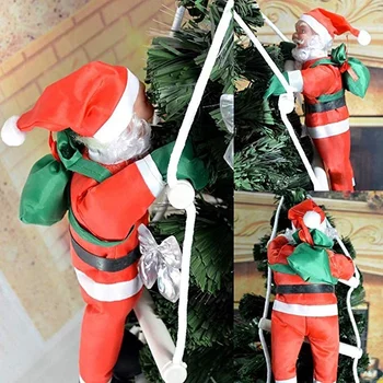Vianočné Santa Claus Stúpania Lezenie schodisko Rebrík lano Strom Dvere, Závesné Dekorácie Festival Strana navrhne Závesné Dekorácie