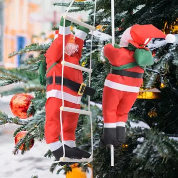 Vianočné Santa Claus Stúpania Lezenie schodisko Rebrík lano Strom Dvere, Závesné Dekorácie Festival Strana navrhne Závesné Dekorácie