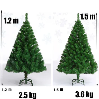 Vianočné Stromčeky 60 cm 90 cm 1,2 m 1,5 m 1,8 m 2.1 m Malé Veľké Umelý vianočný Stromček, Vianočné Dekorácie pre dom Obci Nový Rok