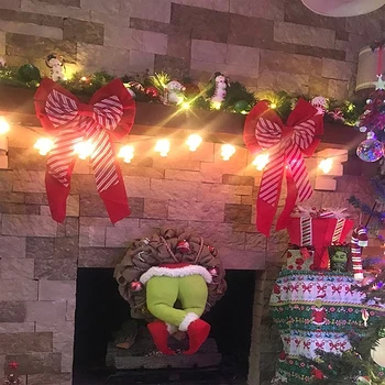 Vianočné Zlodej Dekorácie Ukradol Veniec, Vianočné Vrecoviny Vence Ornament Vianoce, Santa Claus Bábika pre vnútorné Steny Okno Strom