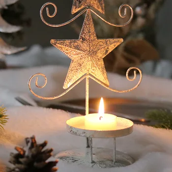 Vianočný Dekor Nordic Sviečkový Vianočné Ozdoby Reštaurácia Železný Svietnik Dekorácie Na Slávnostnú Strana Navrhne Nový Rok