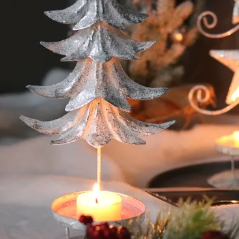 Vianočný Dekor Nordic Sviečkový Vianočné Ozdoby Reštaurácia Železný Svietnik Dekorácie Na Slávnostnú Strana Navrhne Nový Rok