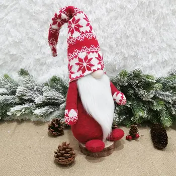 Vianočný Handmade švédsky Santa Plyšové Gnome Bábiky Hračky Vianočný Darček Strany Ozdoby K1MF