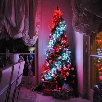 Vianočný Strom Dekorácie Svetlá Vlastné LED Reťazec Svetlá Aplikáciu Diaľkové Ovládanie Osvetlenia J8