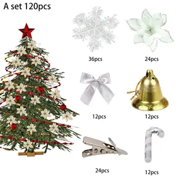Vianočný strom kvety snowflake luk bell barly Strom Vianočné Ozdoby F