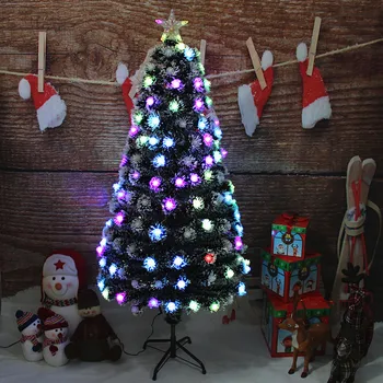Vianočný stromček 1.2-3M optický LED Farba Mení Tradičné Umelé Zelená Flash Vianoce, stromček, darčeky, Vianočné dekorácie