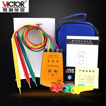 VICTOR VC850A 3 Sled fáz Otáčania Indikátor Tester 200~480V Checker Meter LED+Bzučiak