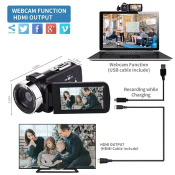 Video Cenovo dostupná Videokamera Handycam 30MP Dotykový Displej 16 x Streaming Pre Youbute Fotografie, Video, Digitálny Záznamník, Fotoaparát