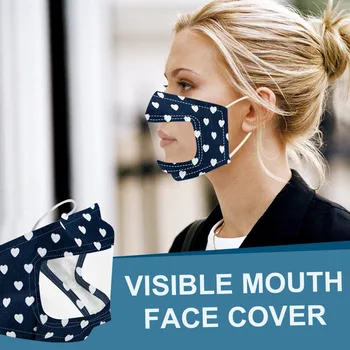 Viditeľné Masku Na Tvár Pre Ženy, Mužov Transparentné Pery Ochrana Očí Štít Kryt Umývateľný Úst Masky Mascarilla Reutilizable Masque