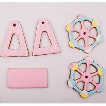 Vietor Kvet 3ks/Set 3D Ruské Koleso Cookie Cutter Fondant Tortu Pečenie Nástroj Formy Cake Decor Reliéfne Formy na Pečenie Pečiva Plesní