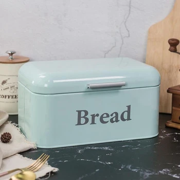 Vintage Chlieb Box Skrinky Železa Snack Box Ploche Dokončovacie Protiprachová Úložný Box Úložný Kôš Chovateľ Potravinového Kuchyňa Polica Dekor W