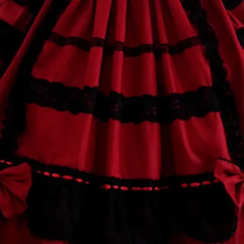 Vintage Gotický Bowknot Čipky Lolita Šaty Žien Patchwork bez Rukávov Princess Party Šaty Klasické Aristocrat Lolita Šaty z1212