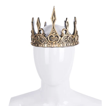 Vintage Royal Queen Kráľ Tiaras Dávnych Headdress Stredoveké Mužov Royal King Tiaras Koruny Doplnky do Vlasov na spoločenské Dodávky
