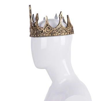 Vintage Royal Queen Kráľ Tiaras Dávnych Headdress Stredoveké Mužov Royal King Tiaras Koruny Doplnky do Vlasov na spoločenské Dodávky