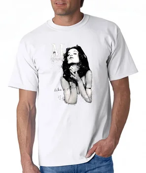 Vintage Speváčka Madonna Ako Modlitba Dotlač Bavlna Čierne pánske 4Xl T Shirt C054
