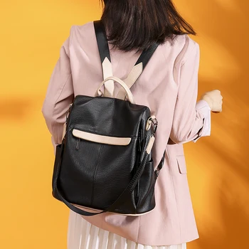 Vintage ženy batohy veľké lady cestovný batoh vysoko kvalitnej pu kože školské tašky pre dievčatá, voľný čas, tašky cez rameno, daypack