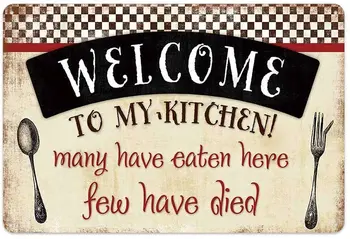 Vitajte na Mojej Kuchyne Kovov Cín Znamenie, Vintage Doska Doska