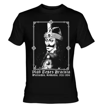 Vlad Tepes 1431-1476 T-shirt Dracula Bathory Halloween Gotický Nu Goth Upír Pánske Tričká Krátky Rukáv Trend Oblečenie