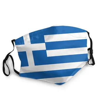 Vlajka Grécka Dospelých Non-Jednorazové Masku Na Tvár Proti Hmla, Prach Ochranný Kryt Respirátor