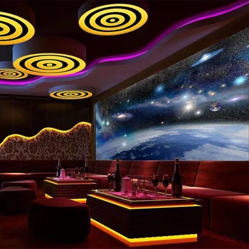 Vlastné Akejkoľvek Veľkosti nástennú maľbu, Tapety 3D Krásnej Planéty Galaxy Šírku Steny Papier Bar KTV Dekorácie Pozadí Steny Papiere Fresco