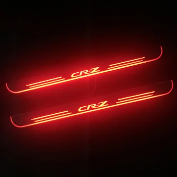 Vlastné auto logo Pre Honda CR-Z CRZ 2010 - 2018 Pohybujúce sa LED Vitajte Šliapacie Auto Šúchať Doska Pedál Dvere, Parapetné Cesta Svetla