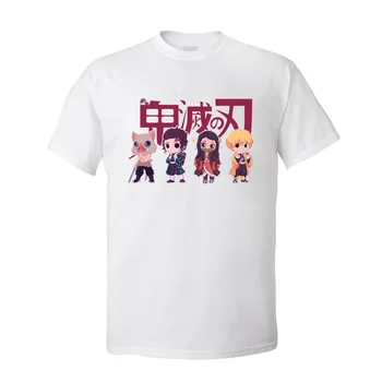 Vlastné Muži T-shirt Démon Vrah Krátky Rukáv Anime Deň Topy & Tees Zábavné Crewneck Bavlna Topy T Shirt Mužské Tričko