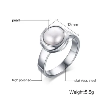 VNOX Simulované Hruška Zásnubné Prstene pre Ženy, Strieborná farba Dievča Šperky
