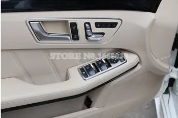 Vnútorné Dvere Opierkou Okno Spínač Kryt Výbava 5 ks Pre Benz CLA C117 X117 W117 Roky 2013-2018 Auto príslušenstvo interiéru Auto dekorácie