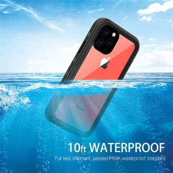 Vodotesný IP68 Telefón Prípadoch Pre Apple Iphone 11 11 Pro Max Plávanie, Potápanie, Vonkajší Vodné Športy 360 Plnú Ochranu Zadného Krytu