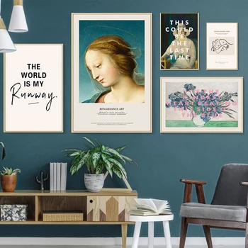 Vogue Laura Panny Márie Portrét Van Gogh Irises Umenie Plagáty a Vytlačí Plátno, Maľovanie obrazov na Stenu pre Obývacia Izba Domova