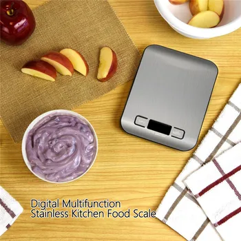 VOGVIGO 5 kg / 1g čierna šedá digitálna kuchynská váha elektronické displej z tekutých kryštálov rovnováhu rozsahu potravín hmotnosť