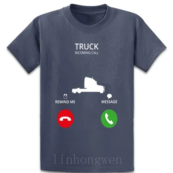 Volať Mobilné Anruf Truck Lkw Trucker tričko viac veľkosť S-5XL Štandardné Blázon Vintage Krátky Rukáv Autentické Prispôsobiť