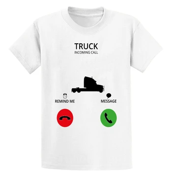 Volať Mobilné Anruf Truck Lkw Trucker tričko viac veľkosť S-5XL Štandardné Blázon Vintage Krátky Rukáv Autentické Prispôsobiť