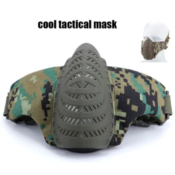 Vonkajšie Taktické Polovicu Tváre Masku Airsoft Vojenskej Ochrany CS Biochemické Hra Cosplay Masky Streľba Lov Paintball Maska