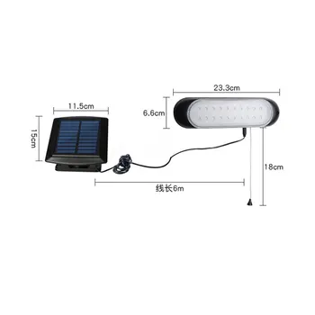 Vonkajšie záhradné solárne svetlo, svetelný senzor nepremokavé solárne led nástenné svietidlo s pull-drôt spínač bezpečnostný Nástenné Svietidlo