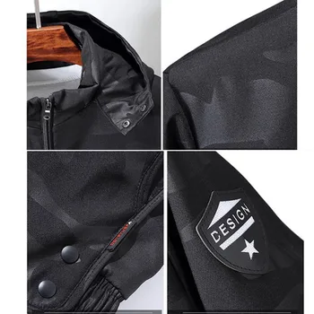 Vonkajší Plášť 150KG Black Veľké Plus Veľkosti 6XL 7XL 8XL 9XL 10XL Pánske Kabáty s Kapucňou Odstránené Man, Jar, Jeseň Camo Modrá Hoodies