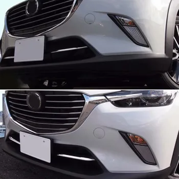Vtear Pre Mazda CX-3 CX3 Príslušenstvo auto Prednej Mriežky, Gril Spodný Kryt výbava kryt Exteriéru ABS Chróm Matný 2018 2019 2020