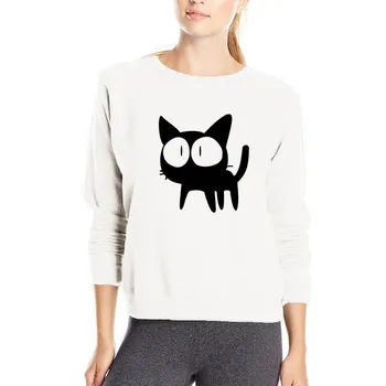 Vtipné fat cat mikina cool čierna mačka roztomilý oblečenie krásne hoodies ženy, nový štýl harajuku japonský streetwear