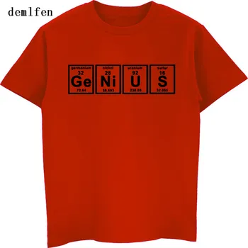 Vtipné Genius Periodickej Tabuľke Veda Chémia T-shirt Lete Dospelých Vytlačené Pánske Bavlnené Tričko Bežné Unisex Tričká Topy
