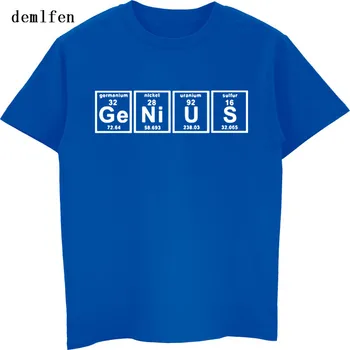 Vtipné Genius Periodickej Tabuľke Veda Chémia T-shirt Lete Dospelých Vytlačené Pánske Bavlnené Tričko Bežné Unisex Tričká Topy