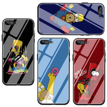 Vtipné Homer J. Simpson Čierne Tvrdené Sklo puzdro pre iPhone 5 5S SE 2020 6 6 7 8 plus X XR XS 11 pro Max Zadný Kryt