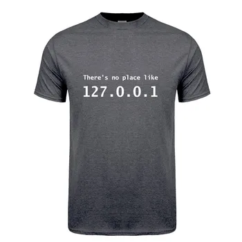 Vtipné IP Adresu T Shirt Mužov Lete Krátky Rukáv Bavlna Nie je Miesto Ako 127.0.0.1 Počítačový Geek Komédia Tričko Topy SZ-852