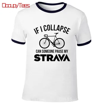 Vtipné, Keby som Kolaps Niekto Môže Pozastaviť Moja Strava T košele mužov Aeróbne Cyklistické T-shirt Horského Cyklistu tričko MTB Bicykel Tee tričko