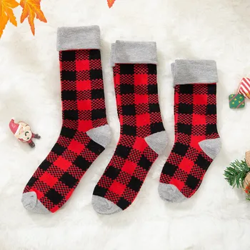 Vtipné Vianočné Tlač Rodiny Novinka Roztomilý Trubice Ponožky 1pair Ženy, Ponožky Bežné Cartoon Zimné Pohodlné Ponožky Happy
