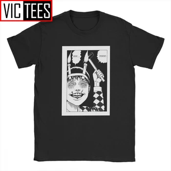 Vtipný Junji Ito T-Shirts Mužov Čistej Bavlny Mužov, T Košele Tomie Japonský Kago Manga Horor Harajuku Tee Tričko