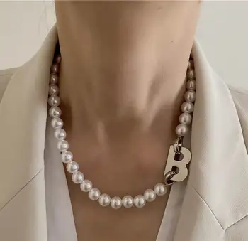 Vyhlásenie List Pearl Choker Náhrdelník Pre Ženy 2020 Nové Trendy Šperkov Osobnosti Collares Veľkoobchod