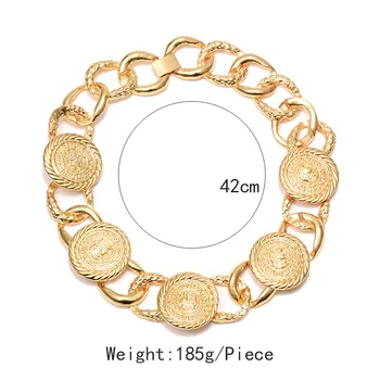 Vyhlásenie Zlato Kovový Náhrdelník ZA Módny Trend Hot Predaj Šperky, Náhrdelníky Príslušenstvo Pre Ženy