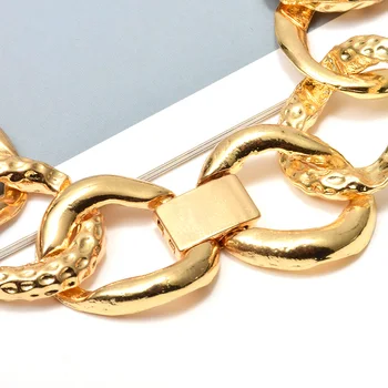 Vyhlásenie Zlato Kovový Náhrdelník ZA Módny Trend Hot Predaj Šperky, Náhrdelníky Príslušenstvo Pre Ženy