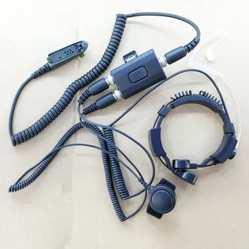 Vysoko citlivý Hrdla kontroly headset mikrofón slúchadlá Dual PTT pre Motorola GP328,GP338,GP340,GP360,GP339,PTX760 atď walkie talie