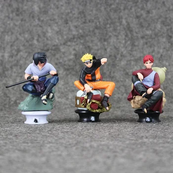 Vysoko kvalitné Anime Naruto Uzumaki Naruto Sasuke Gaara Kakashi Šach PVC Akcie Obrázok Zbierka Hračiek